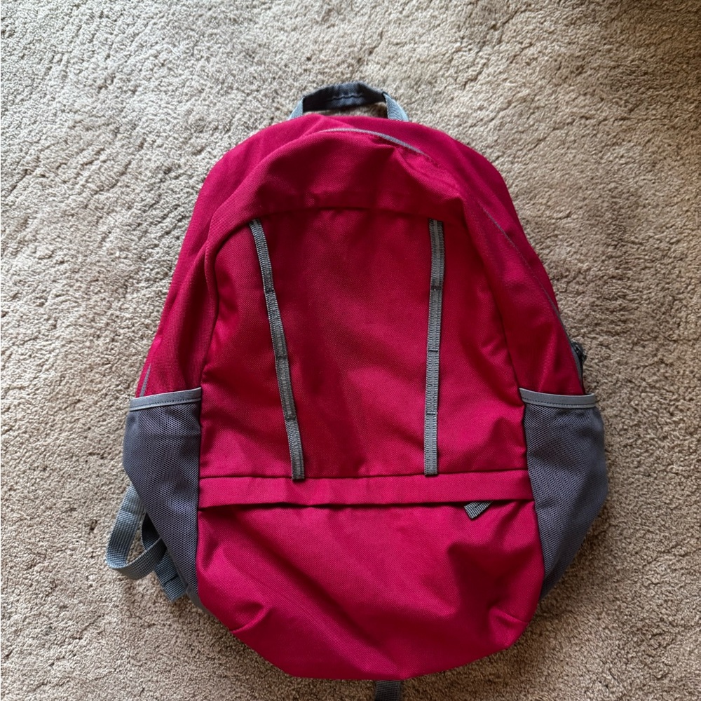 Lands' End Red and Gray Kids Backpack